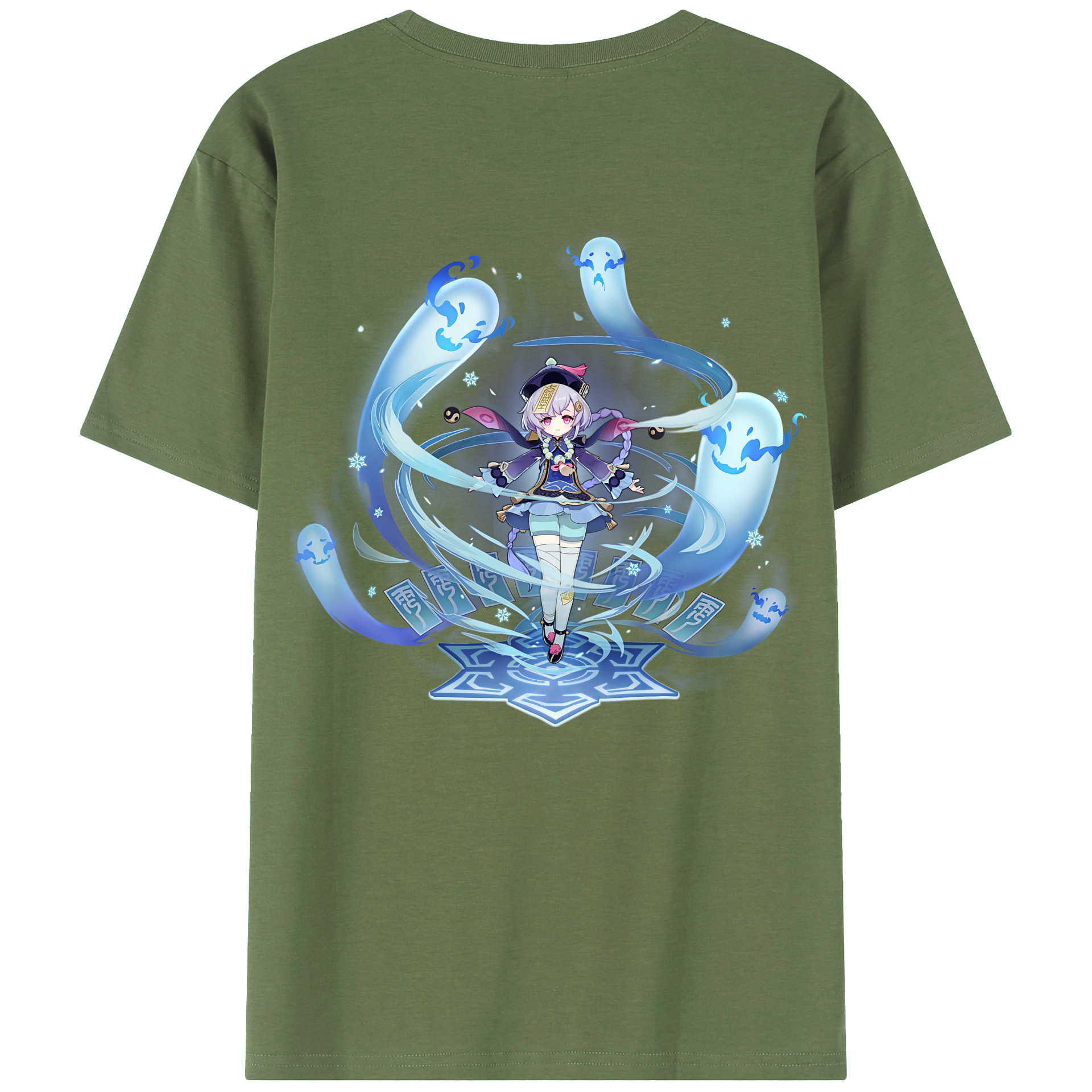 げんし神 七七 なな  genshin Nana 綿100％ メンズ半袖Tシャツ（バックプリント） 通気性